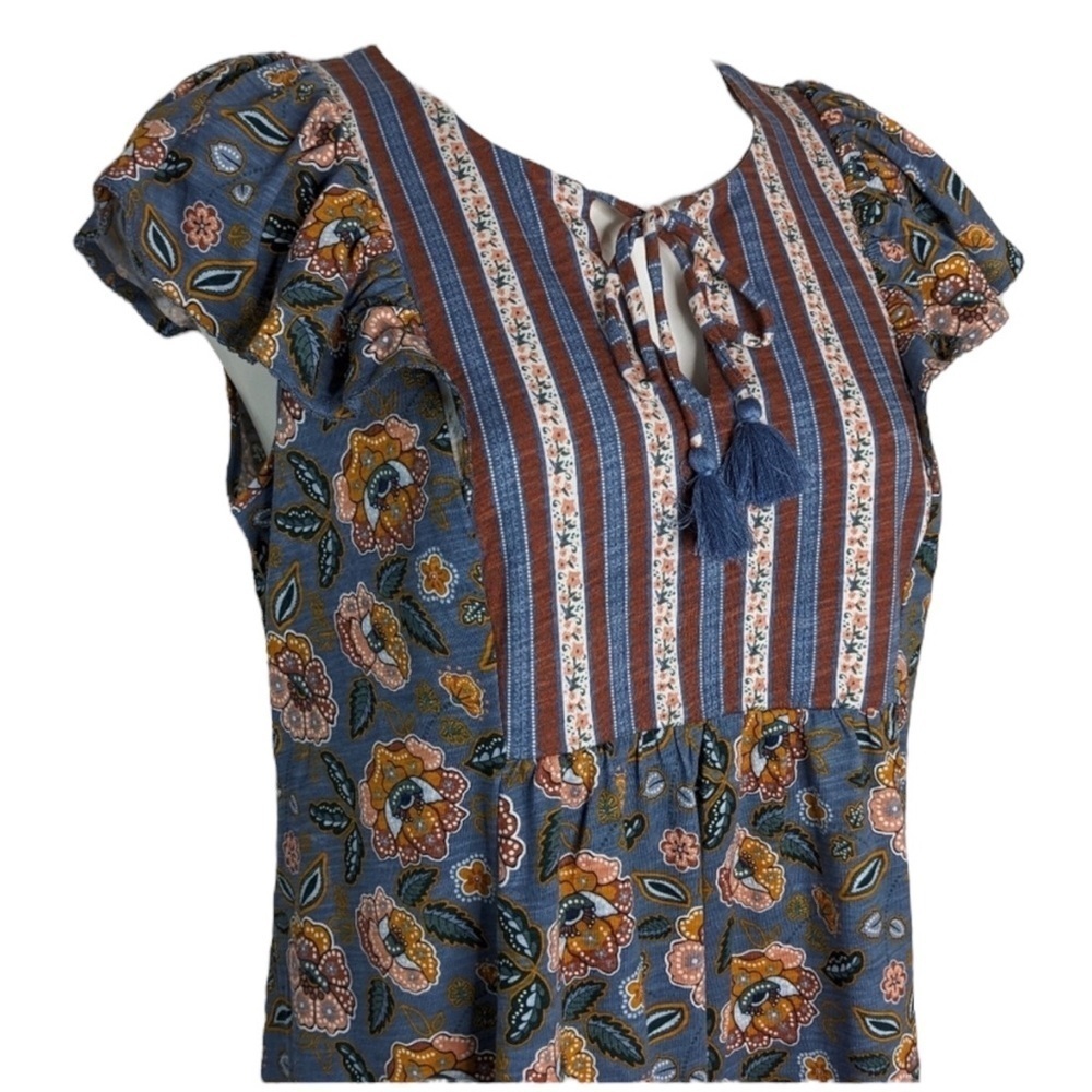 MATILDA JANE Pasture Flutter Dress in Blue/Rust/Cream Size XS—NWOT - Picture 6 of 9